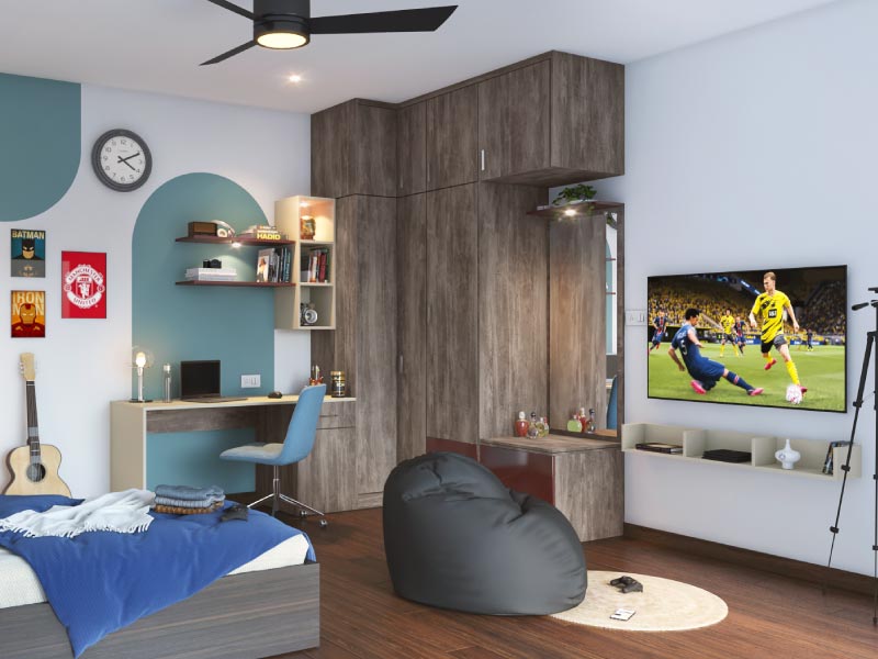 The Grand Millennial Style Kids  Bedroom Modular Wardrobe Design